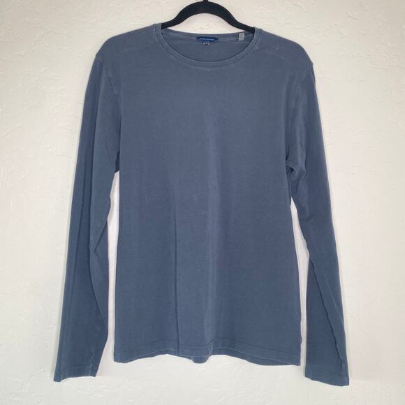 Patrick Assaraf Stream Pima Cotton Stretch Long Sleeve T-Shirt Small - Picture 10 of 10